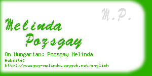 melinda pozsgay business card